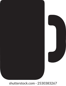 Coffee Mug silhouette vector style with white background