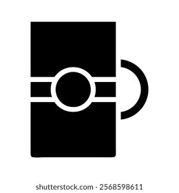 Coffee mug solid icon. Concept of hot drink, breakfast, and morning.