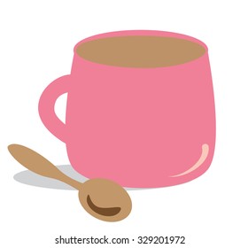 Coffee Mug with Spoon