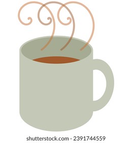 Coffee mug with steam aroma