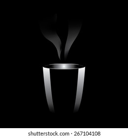 Coffee mug with steam,Steaming of tea or coffee isolate vector