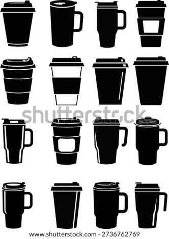 Coffee Mug and Takeaway Cup Icon Bundle