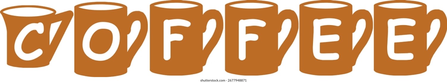 Caneca de café Tipografia Vetor Design