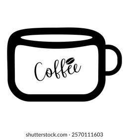 coffee, Coffee Mug vector art caligraphy, Premium Quality Coffee Logo