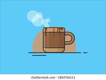 Coffee mug. arte vectorial e ilustración.
