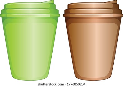 Coffee mug vector art and illustration