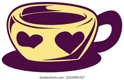 Coffee mug vector cartoon illustration