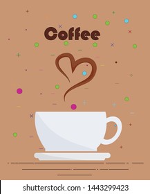 Coffee mug vector design, coffee glass icon