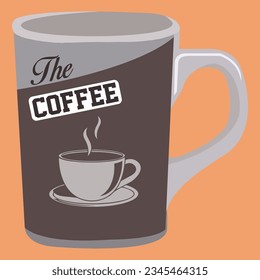 coffee mug vector design. realistic vector design for coffee mug.