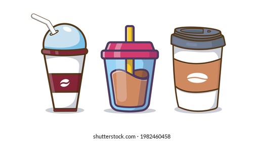 coffee mug vector flat design