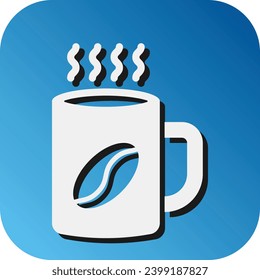 Coffee Mug Vector Glyph Gradient Background Icon For Personal And Commercial Use.
