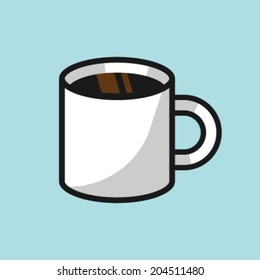 Coffee mug vector icon