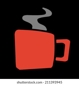 Coffee mug vector icon