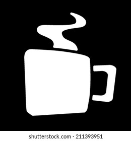 Coffee mug vector icon