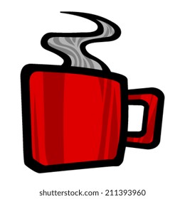 Coffee mug vector icon