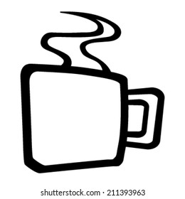 Coffee mug vector icon