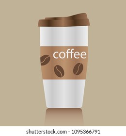 Coffee mug vector icon. The symbol of coffee break. Layers grouped for easy editing illustration.  