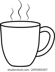 Coffee Mug vector.
Coffee Mug line art