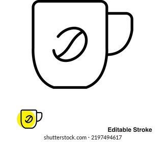 Coffee Mug Vector Line Icon