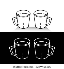 The coffee mug vector line icon. With editable stroke