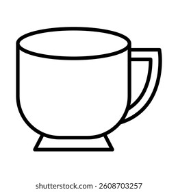 Coffee Mug Vector Line Icon Design