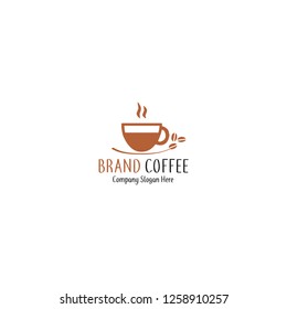 coffee mug vector logo design template. Vector coffee shop labels.Minimalistic vector logo 
