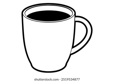 coffee mug vector on white background
