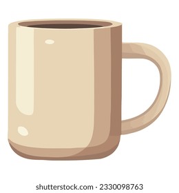 Coffee mug vector over white