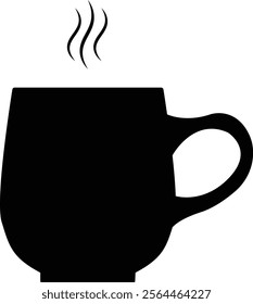 Coffee mug vector  silhouette illustration