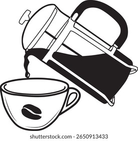A coffee with mug vector typically represents a stylized or simplified image of a coffee cup or mug