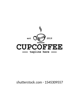 coffee mug vintage / retro logo for food / drink / restaurant logo template