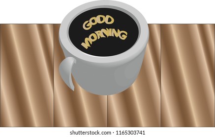 coffee mug with a wish good morning