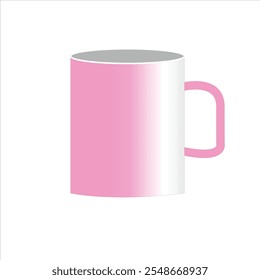  coffee mugs. Mugs in cartoon style. Vector illustration in a flat style. It is isolated on a white background.