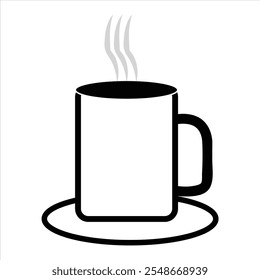  coffee mugs. Mugs in cartoon style. Vector illustration in a flat style. It is isolated on a white background.