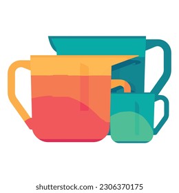 Coffee Mugs and cups over white