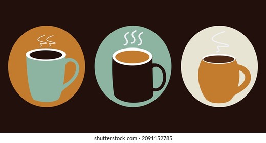 Coffee Mugs Hot Drink with Steam