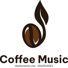 Coffee Music Logo: Coffee Cup and Music Notes
