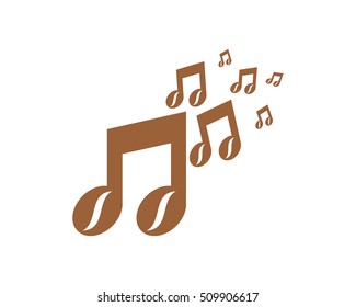 Coffee Music Logo Design Template