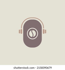 Coffee and music logo. Suitable for coffee shops, restaurants, cafes, coffee to go