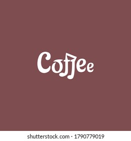 Plantilla de logotipo de música de café. Fondo musical de concepto de frijol de café. Icono de café de música en fondo marrón