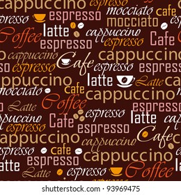 Coffee name seamless