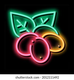 coffee natural beans neon light sign vector. Glowing bright icon coffee natural beans sign. transparent symbol illustration