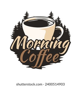coffee nature logo design template