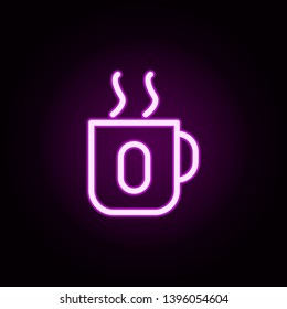 coffee neon icon. Elements of autumn set. Simple icon for websites, web design, mobile app, info graphics