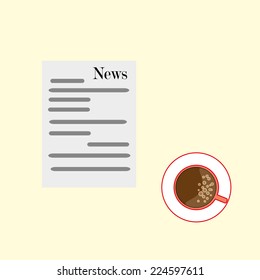 coffee and newspaper