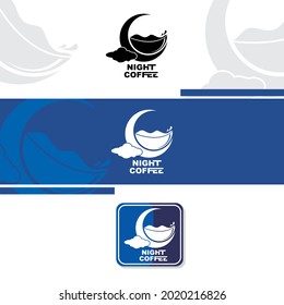 coffee or night cafe themed logo design