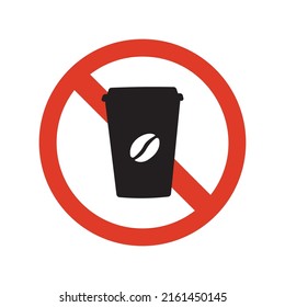Coffee is not allowed. Isolated Vector Illustration
