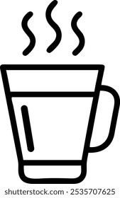 Coffee, office related icon web line icon, outline isolated on white background