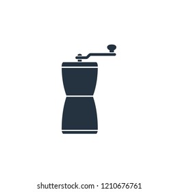 Coffee old grinder isolated icon on white background, 400 coffee set, logo and sign