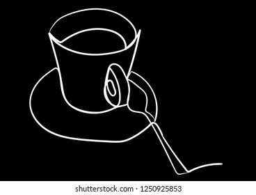 coffee on the black